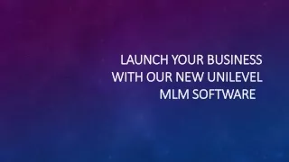 Readymade Unilevel MLM software