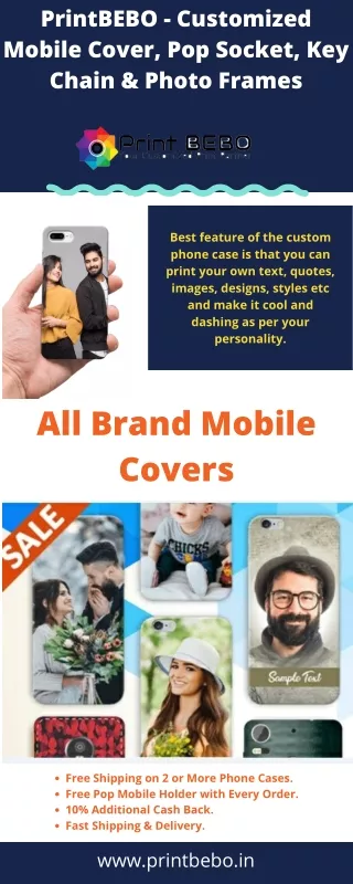 printbebo customized mobile cover pop socket