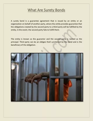 what are surety bonds what are surety bonds