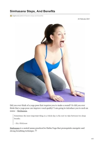 Simhasana Benefits, and Steps