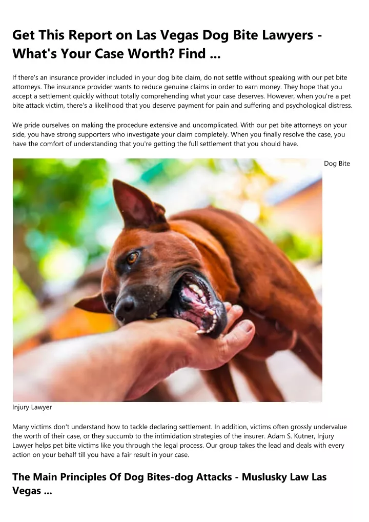 get this report on las vegas dog bite lawyers