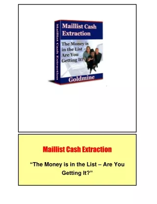 Mailist Cash Extraction- Email Marketing