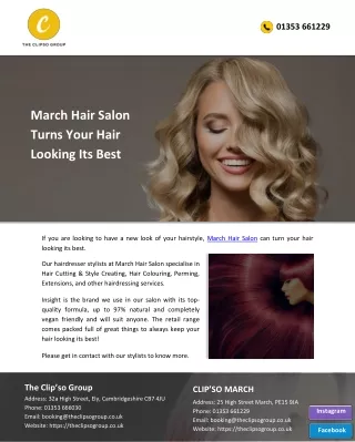 March Hair Salon Turns Your Hair Looking Its Best