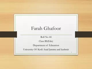 farah ghafoor