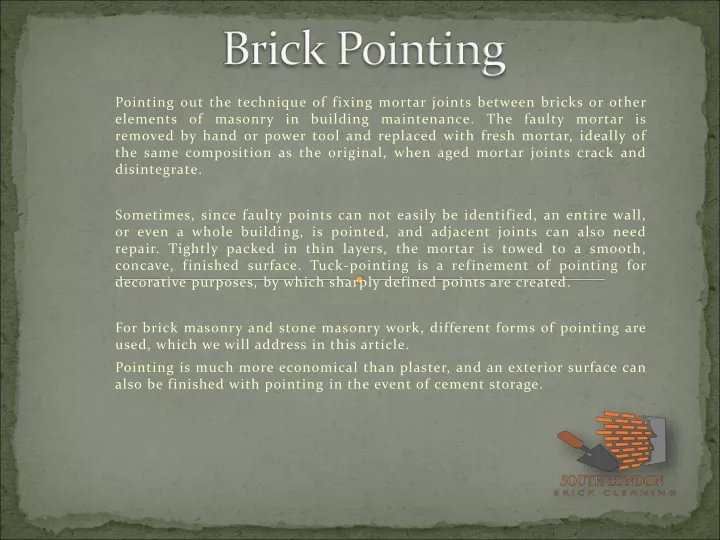 brick pointing