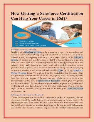 how getting a salesforce certification can help