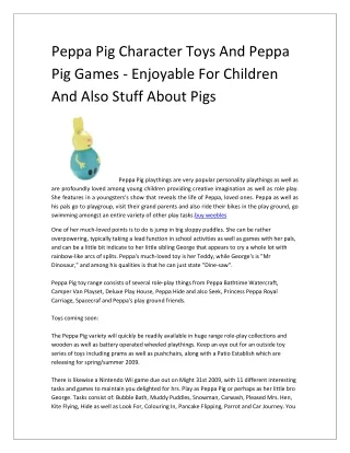 peppa pig character toys and peppa pig games