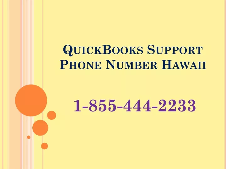 quickbooks support phone number hawaii