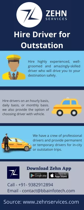 hire driver for outstation