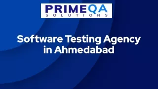 Prime QA Solutions - Software Testing Agency in Ahmedabad