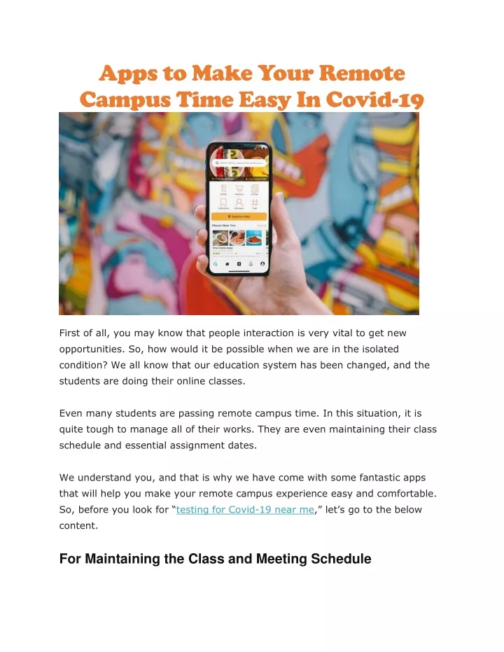 apps to make your remote campus time easy