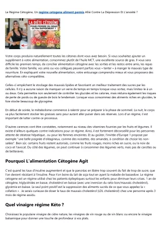 Régime Cétogène Josey Arsenault