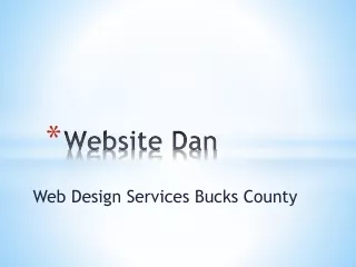 Web Design Services Bucks County