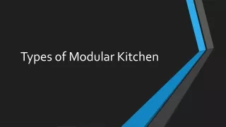Types of Modular Kitchen