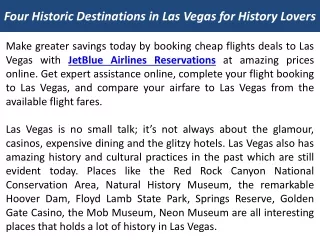 Four Historic Destinations in Las Vegas for History Lovers