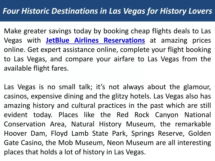 four historic destinations in las vegas for history lovers