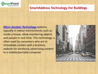 smartaddress technology for buildings