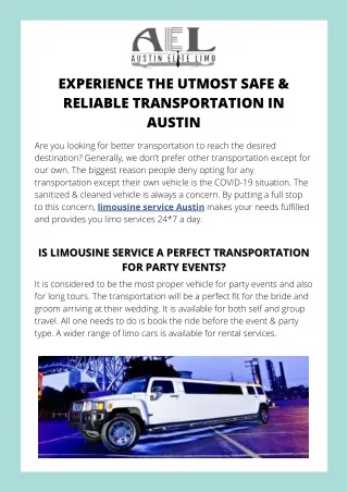experience the utmost safe reliable