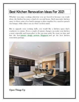 Best Kitchen Renovation Ideas For 2021
