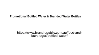 promotional bottled water branded water bottles