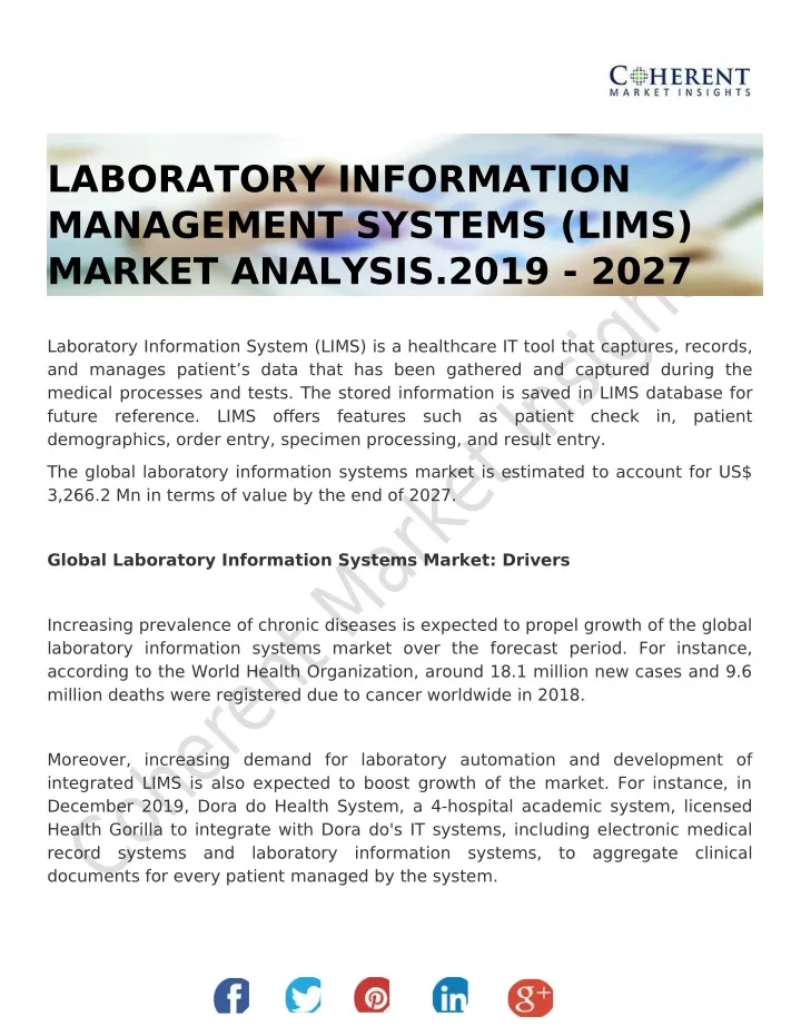 laboratory information management systems lims