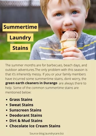 Summertime Laundry Stains