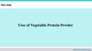 Uses of Vegetable Protein Powder 