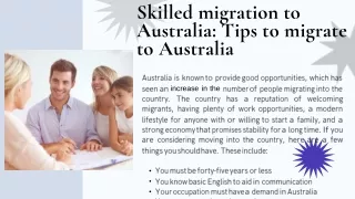 Skilled migration to Australia: Tips to migrate to Australia