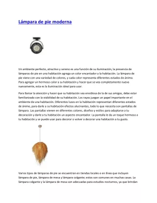 l mpara de pie moderna