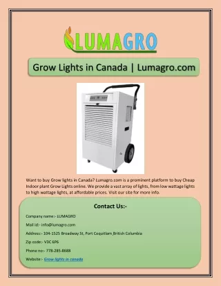 grow lights in canada lumagro com