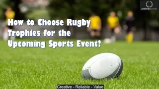 How to Choose Rugby Trophies for the Upcoming Sports Event?