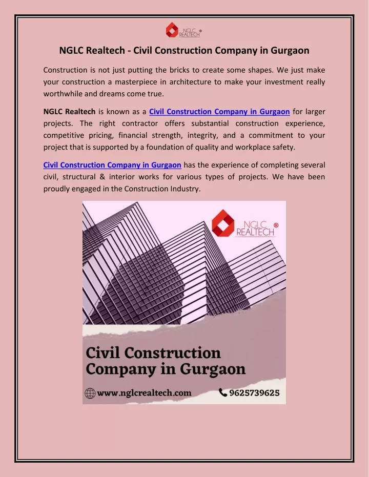 nglc realtech civil construction company