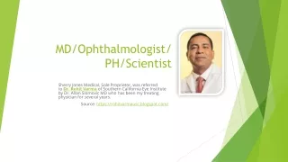 MD/Ophthalmologist and Scientist- Dr Rohit Varma
