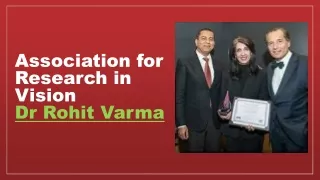 association for research in vision dr rohit varma