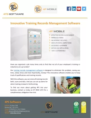 Innovative Training Records Management Software