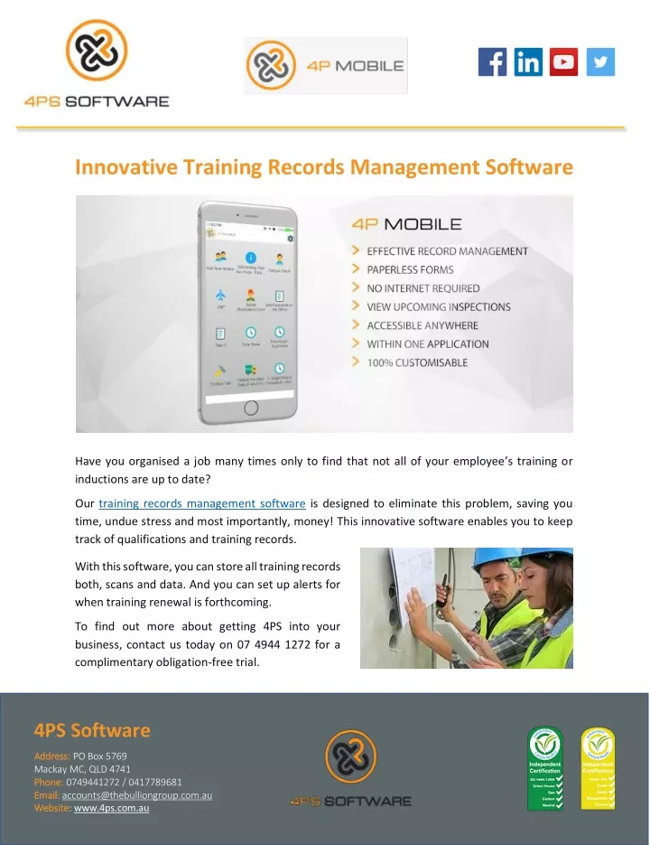 innovative training records management software