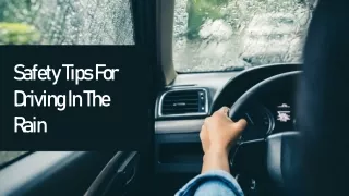 6 Safety Tips For Driving In A Rainy Day