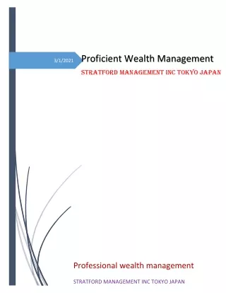 proficient wealth management