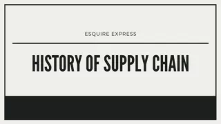 History of Supply Chain - Esquire Express