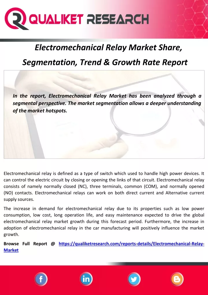 electromechanical relay market share