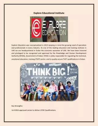 Khda Approved Training Institutes - exploreeducation.ae