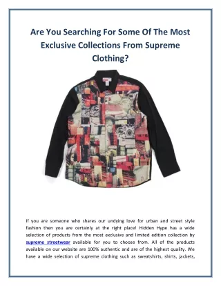 are you searching for some of the most exclusive