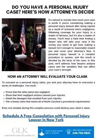 do you have a personal injury case here
