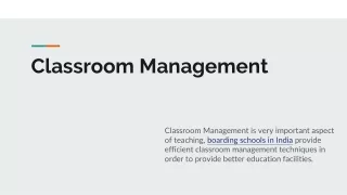 classroom management