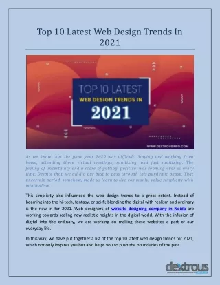 top 10 latest web design trends in 2021