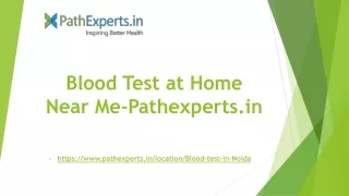 blood test at home near me pathexperts in