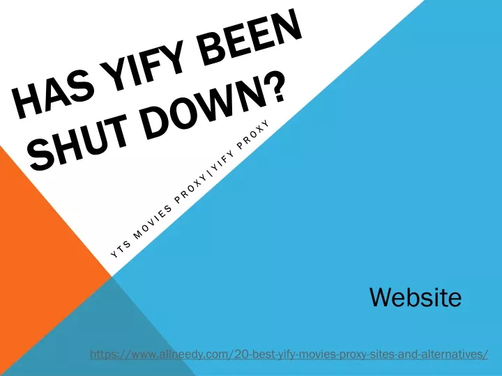 has yify been shut down