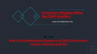 Consumers Mistakes When Buy Gold Jewellery