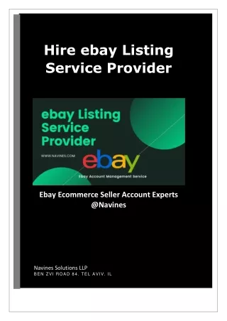 Hire ebay Listing Service Provider - Navines