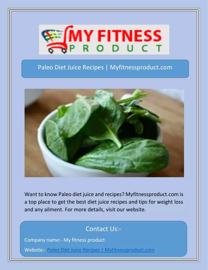 paleo diet juice recipes myfitnessproduct com